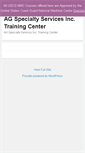 Mobile Screenshot of agspecialtyservices.com